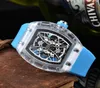 Ankunft Uhr für Männer Sport Armbandwatch transparent Zifferblatt Quarz Uhren Silikonschnüre 5777659