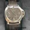 Montre de poigne décontractée Panerai Luminor Series PAM00797 Watch Manual Mechanical Mens Huit Day Chain Titanium Metal Luxury Watch