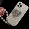 Cell Phone Cases Luxury Water Ripple Diamond Ring Holder Stand Soft Silicone Phone Case For iPhone 14 13 11 ProMax XS XR X Lens Protection Cover J240509