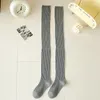 Women Socks Warm Fashion Windproof Printing Mid Tube Long Wet Look Thigh High Stockings Refined Knits Lace Underlay