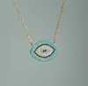Famous Brand Design Blue Evil Eyes Short Necklace for Women Gold Color Cubic Zirconia Sterling Sier Turkish Jewelry