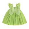 Girl Dresses Pudcoco Infant Kids Baby Princess Dress Sparkle Heart Print Sleeveless Party Tulle Fairy Costume With Wings 6M-4T