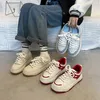 Spring New Little Shoes White Chores Chaussures Gai Casual Polydold Colored Sole épaisse Sole Bas Top Sports Sports Blue Chaussures