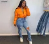 Femme Bomber Jacket Parkas Vêtement d'hiver Bubble Cropped Puffer Budat Plus Taille Vêtements Streetwear surdimensionné 215XP 2108309275157