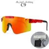 Pit Vipers Occhiali da sole Nuovi occhiali da sole oversize di alta qualità polarizzati lenti rosse a specchio Tr90 Frame Uv400 Protection Men Sport Wih Case Pit Occhiali da sole 184