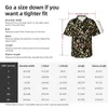 Chemises décontractées pour hommes Shirt Gold Retro Imprimé Elegant Hawaiian Male Male Short Beach Y2K Street Design Surdimensione surdimensionnée
