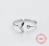 Autentico 925 sterling argento regolabile coda di pesce sirena anello d'amore per moglie moglie donna di buona qualità gioielli minimalisti finge3306543