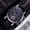 Fashion Watch Men Watch Skeleton Tourbillon Handwinding Mechanical Automatic Watch Classic Natural Leder Uhren Gentleman Business 292s