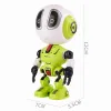 Miniatyres smart pratlegering robot leksak huvud touch sensor leksaker gåva robot diy gest elektronisk avtagbar docka leksak led ljus legering robot