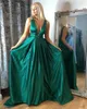 Платья для вечеринок сексуальные зеленые V-образные вырезы