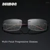 Sonnenbrille Belmon Multi-Fokal Progressive Lesebrille Männer Frauen randlose presbyopische männliche Diopter Brille 1 0 1 5 2 0 2 5 3 0 RS7 289W