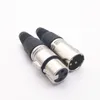 Nowy 3pin XLR Mikrofon Audio Adapter Wtyczka 3 -pinowa XLR męskie zaciski kablowe złącza samice dla złącza lutownika mikrofonowego dla XLR męskie złącze żeńskie