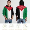 Sweats à capuche masculine Sweats Palestine Flag 3D Sweat à capuche Polyester Cool Mens Harajuku Sports Shirt Unisexe Drawe Casual Drawe Nom personnalisé T240508