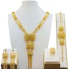 Utökad legering Tasselhalsband med guldpläterade armband, örhängen och smyckesuppsättningar