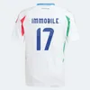 Italia fans spelare 2024 Bonucci Soccer Jerse Chiellini Insigne Verratti Men Kids Football Shirts Chiesa Barella Jorginho Pellegrini Italys 125 Year Sanniversary