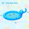 100170 cm Kinder Nicht-Schlupfmatte Sommer Strand aufblasbare Wasserspray Pad Outdoor Spielzeug Haustier Schwimmbad Kinder Spielzeug 240508