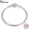 Chaîne Bamoer Top Sale Authentic% 925 Bracelet de chaîne de serpent en argent sterling adapté aux bijoux de luxe pour femmes 17-22 cm Pas902 XW