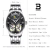 Double Switzerland kijkt Binger Originele heren automatisch horloge zelfwind Fashion Men Mechanical polshorloge leer Y19051503 289F