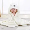 Handelsrockar Baby Bath Thandduk Childrens Bathrobe nyfödd baby tecknad filt supermjuk absorberande huva kram quilt80x80cm