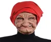 E avó, velhas mulheres, Halloween Horrible LaTex Mask Scary Full Head Creepy Wrinkle Face Cosplay Props 2206132484422