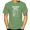 Men's Polos Engineer Labor Rates Print T Shirts Funny Short Sleeve Fathers Day Dad Gift T-Shirt Male Tops Tee Cotton Summer Clothes
