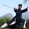 Abbigliamento etnico abiti taichi kungfu pratica vestiti di arti marziali hanfu uomo abito lungo casa casa cinese costume tradizionale