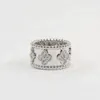 Master sorgfältig gestaltete Ringe für Paare mit hohem, breitem Ring reinem Silber mit und nicht verblassen mit gemeinsamen Vanly