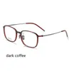 النظارات الشمسية إطارات 54 ملم Ultra Light Square Eyeglasses إطار للرجال والنساء أرجل التيتانيوم مرنة مع TR90 RIM Eyewear Prickles 9112