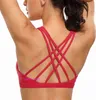 Designer Lul Yoga Outfit Sport Bras Frauen hohe Unterstützung Yoga gegen Hals Sportkrisenkreuz Rückenleichter Aufprall gepolstert BH
