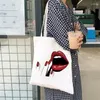 Torby na zakupy Piękny lakier do paznokci Kobiety na płótnie torba na prezent moda wielokrotnego użytku torebka na ramiona Bookbag Lady