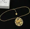 Personality 18K Gold Plated Crystal Flower Pendant Necklace Designer Medusa Engraved Portrait Charm Necklaces For Women