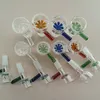 Herb Slide Bong Glass Bowl kleurrijke waterpijpen Sneeuwvlokfilter kommen met honingraatscherm 10 mm 18 mm mannelijk heady voor Bongs Dab Oil Rigs Rook -accessoires