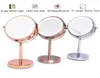 6quot 1x3x förstoring dubbelsidig spegel med stativ 18 LED -upplyst bordsskiva kosmetisk spegelbatteri drivs rosegold B6303029