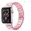 Kobiety Bling Diamond Band Straps Apple Smart Watch 8 7 6 5 4 3 2 1 Paspband z obserwacją ze stali nierdzewnej Szybkie wyposażenie biżuterii