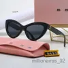 Mui Mui Sonnenbrille für Frauen Designer Top -Qualität -Zyklus -Modesportpolarize Summer Vintage Drive Beach Schwarzer Brillen Schmetterling Sonnenbrille 451