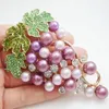 Broches vrouwen strass pearl druiven planten broche gepersonaliseerde olieverfschildenspelden