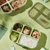 Lunchboxen Taschen 1300 ml Bento Box Erwachsene Mittagessen Container mit 5 Fächern für Erwachsene/Kinder mit Tabellengeschirr Bunchbox Frische Konservierungsschachtel