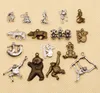 40 peças charme de prata ou pingentes jóias que fabricam macaco animal orangotango koala urso panda sloth hj0282150013