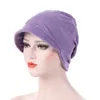 Basker 2024 turban cap för kvinnor vanlig brim hattar stretch kemo förlust huvud wrap beanie casual varm vindtät