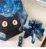 Gear Blue Star Cat Umbrella Animal Cartoon Full Automatic Smart Sun Umbrella For Women Strong Sombrillas Para Lluvia Y Sol