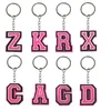 Autre décoration intérieure Lettre rose Keychain pour étiquettes Goodie Sac Sober Cadeaux de Noël Clé des accessoires de pendentif clé Mini Classe de clés mignonnes Oteez