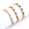 Bracelaria ślubna 5 kolorów Eleganckie klasyczne krystalicznie otwarte bransoletki dla kobiet złoto wyplane szczęśliwą gwiazdę akcesoria biżuterii ślubne