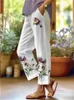 Pantalon de fleurs d'été du printemps y2k vêtements de streetwear femmes surdimensionnées surdimensionnées pantalons élégants joggers joggers chic pantalones mujer 240428