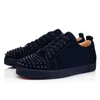 Avec la boîte 2024 Designer Bottoms Red Bottoms Men Femmes Chaussures habillées Loafers Black White Leather Luxury Platform Sneakers Vintage Rivets Low Pased Top Top Flat Womens Mens Trainers