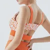 Nieuwe Europese en Amerikaanse sport ondergoed schok-absorberen Running Integrated Yoga Vest Fixed Cup Leopard Print Fitness Bra voor vrouwen