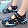 Slipper Childrens Sandals Sports Leather Cutting Summer Big Boy Beach Shoes Canvas Rain Rain Q240409
