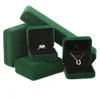 Boîtes de bijoux Nouvelles bijoux en velours de haute qualité pour anneau de mariage Bracelet Collier Gift Storage Iron Boîte d'organisateur de bijoux Boîte d'emballage