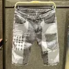 CP Short Shorts Männer Jeans Designer Frauen Kurze Jean Hosen Kleidung mittelschwer Löcher enge dünne Reißverschlusskottom Sommer Herren Hip Hop Rock Weichspupfer Knie