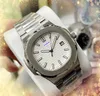 Автоматическая дата Iced Out Men Three Stiches Watch Japan Quartz Календарь батареи из нержавеющей стали.