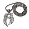 2024 Designer Design Nouveau collier avec un collier de lettre de hip hop diamant à la mode et à col en alliage personnalisé Bar danse de la mode de la mode